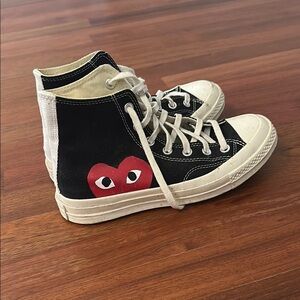 Comme des Garcons Play Kids High-Top Sneakers - Black and White